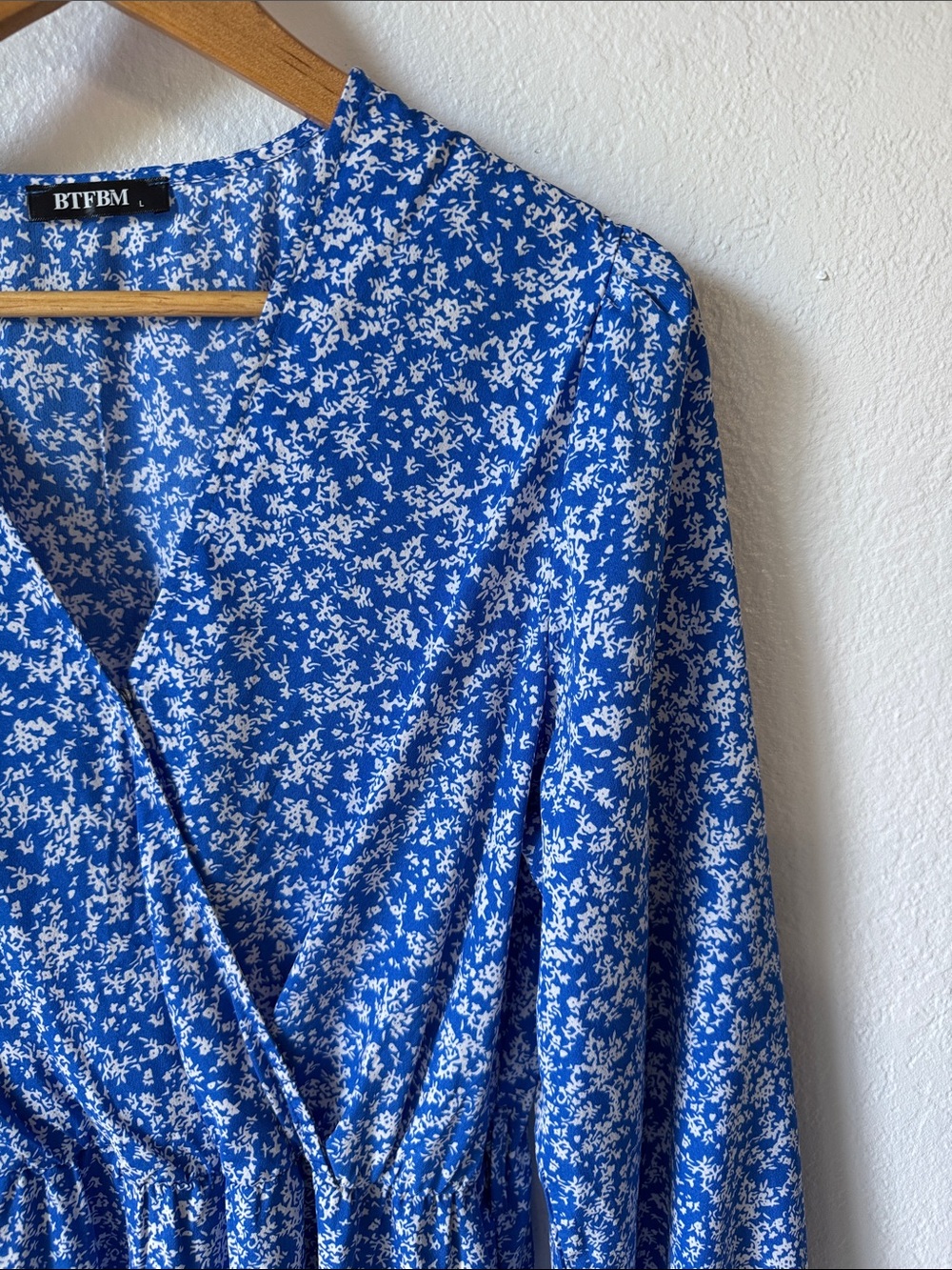 BTFBM Blue Floral Dress - Picture 2 of 6
